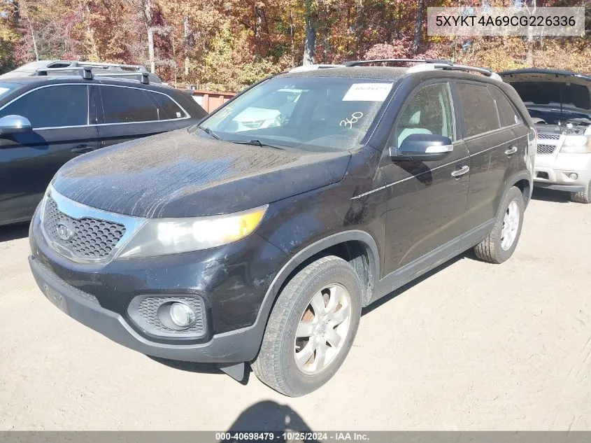 2012 Kia Sorento Lx VIN: 5XYKT4A69CG226336 Lot: 40698479