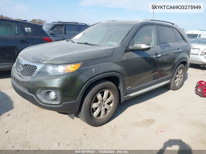 2012 Kia Sorento Lx VIN: 5XYKTCA69CG275949 Lot: 40700431