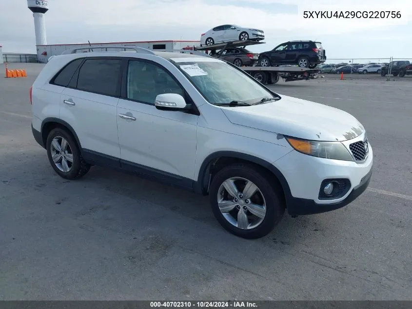 2012 Kia Sorento Ex V6 VIN: 5XYKU4A29CG220756 Lot: 40702310