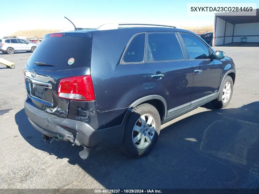 2012 Kia Sorento Lx V6 VIN: 5XYKTDA23CG284469 Lot: 40729237