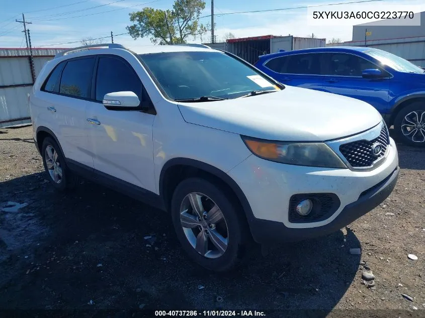 2012 Kia Sorento Ex VIN: 5XYKU3A60CG223770 Lot: 40737286