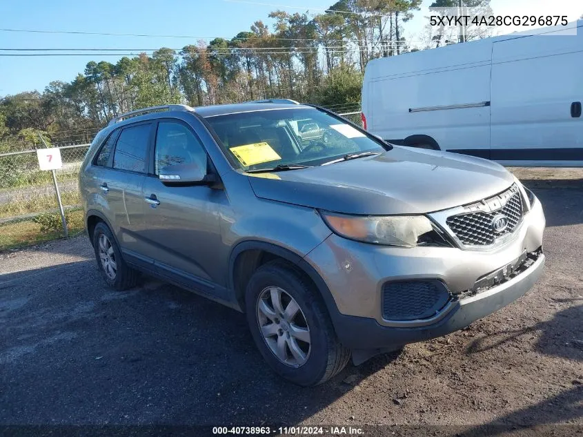 2012 Kia Sorento Lx V6 VIN: 5XYKT4A28CG296875 Lot: 40738963