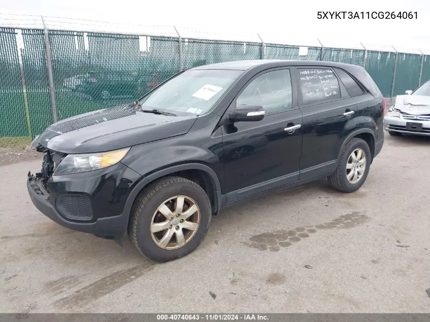 2012 Kia Sorento Lx VIN: 5XYKT3A11CG264061 Lot: 40740643