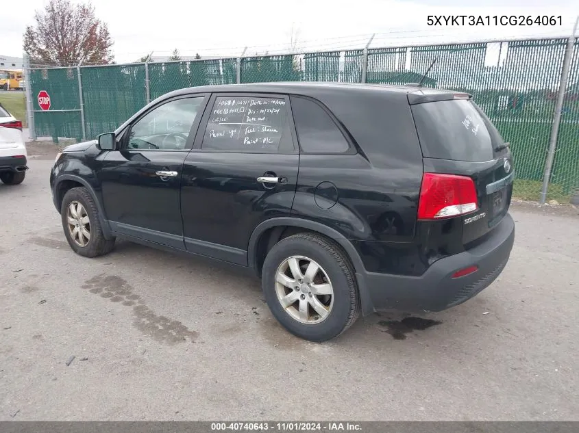 2012 Kia Sorento Lx VIN: 5XYKT3A11CG264061 Lot: 40740643