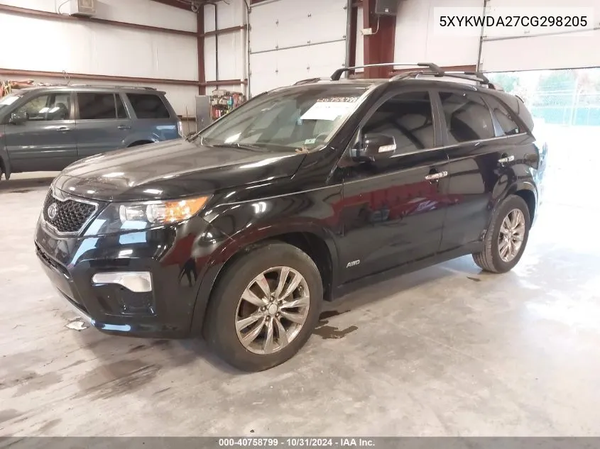 2012 Kia Sorento Sx V6 VIN: 5XYKWDA27CG298205 Lot: 40758799