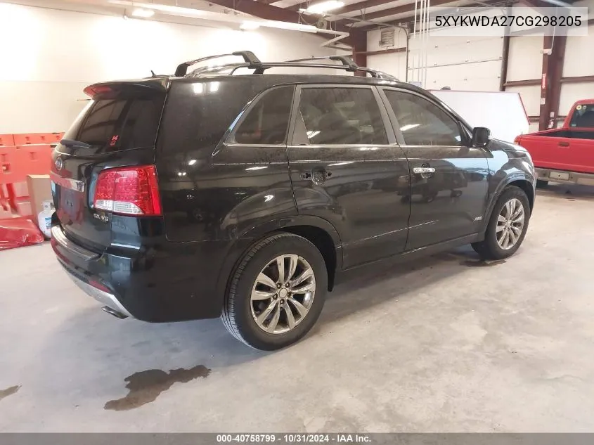 2012 Kia Sorento Sx V6 VIN: 5XYKWDA27CG298205 Lot: 40758799