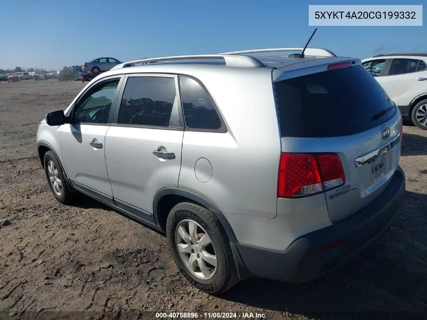 5XYKT4A20CG199332 2012 Kia Sorento Lx V6