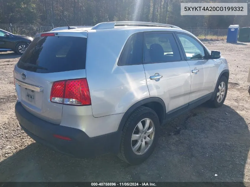 5XYKT4A20CG199332 2012 Kia Sorento Lx V6