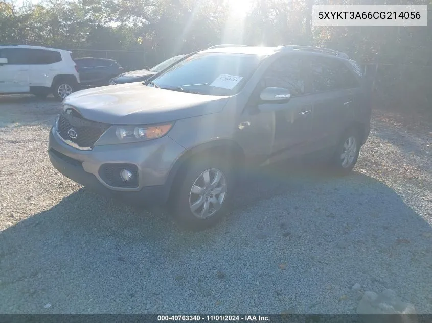 2012 Kia Sorento Lx VIN: 5XYKT3A66CG214056 Lot: 40763340