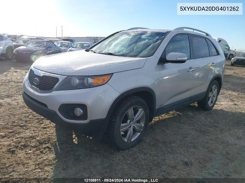 2013 Kia Sorento VIN: 5XYKUDA20DG401262 Lot: 12108911