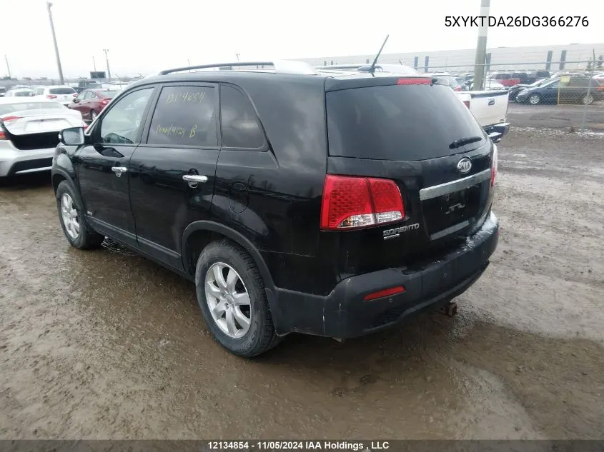 2013 Kia Sorento VIN: 5XYKTDA26DG366276 Lot: 12134854