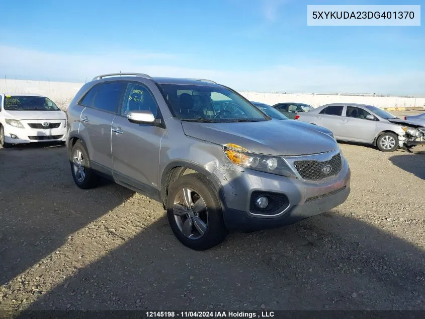 2013 Kia Sorento VIN: 5XYKUDA23DG401370 Lot: 12145198