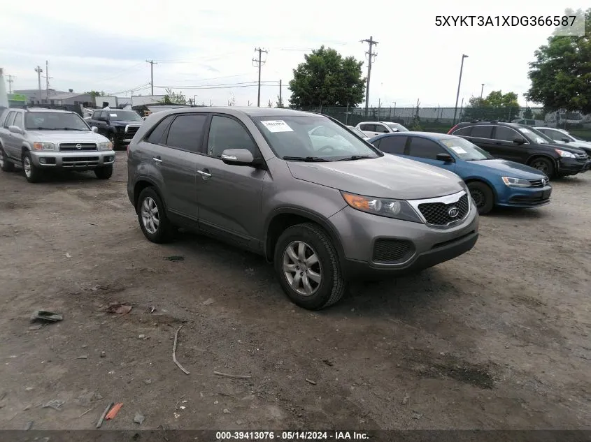 2013 Kia Sorento Lx VIN: 5XYKT3A1XDG366587 Lot: 39413076