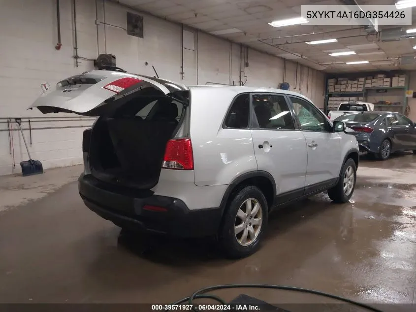 2013 Kia Sorento Lx VIN: 5XYKT4A16DG354426 Lot: 39571927