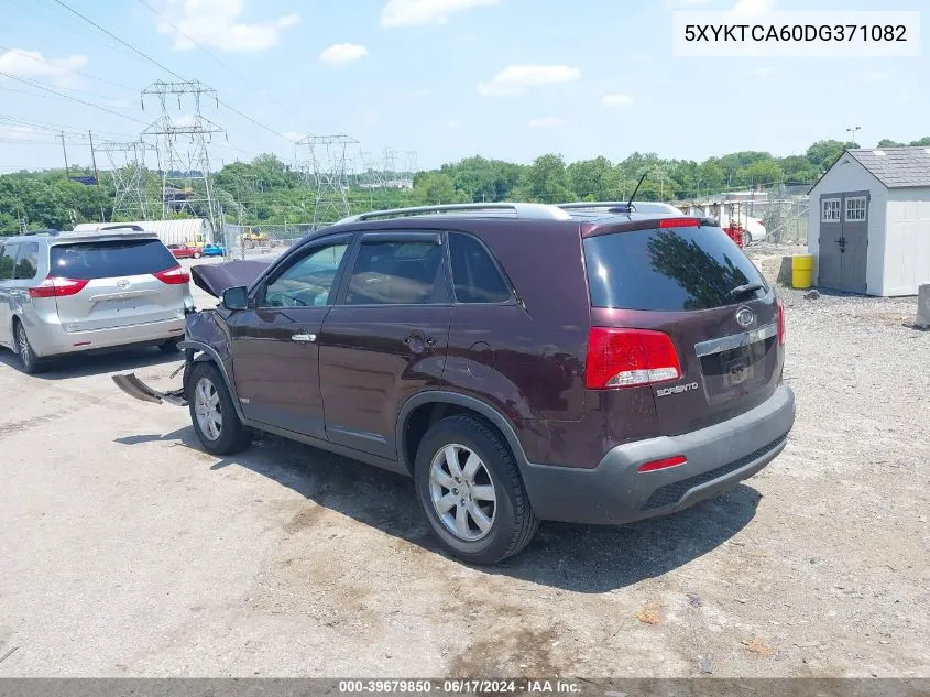 2013 Kia Sorento Lx VIN: 5XYKTCA60DG371082 Lot: 39679850