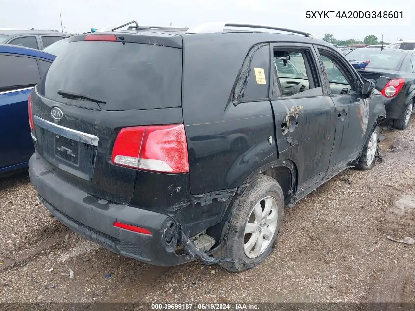 5XYKT4A20DG348601 2013 Kia Sorento Lx V6