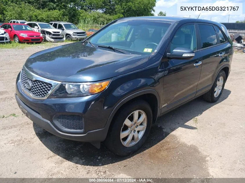 2013 Kia Sorento Lx VIN: 5XYKTDA65DG321767 Lot: 39856584