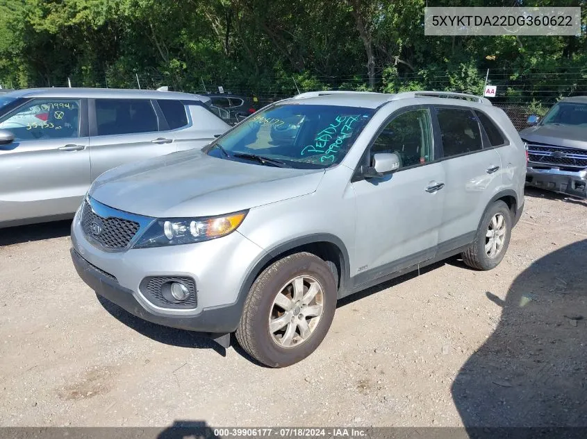 5XYKTDA22DG360622 2013 Kia Sorento Lx V6