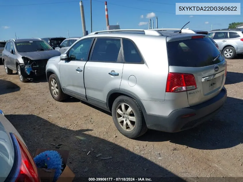 5XYKTDA22DG360622 2013 Kia Sorento Lx V6