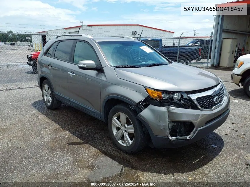 2013 Kia Sorento Ex VIN: 5XYKU3A65DG418457 Lot: 39953607