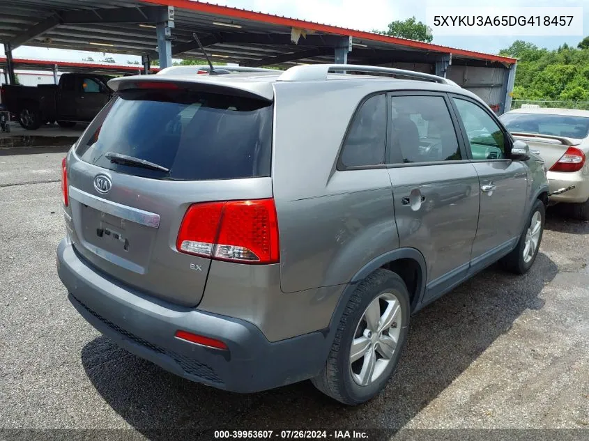 2013 Kia Sorento Ex VIN: 5XYKU3A65DG418457 Lot: 39953607