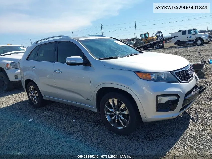 2013 Kia Sorento Sx V6 VIN: 5XYKWDA29DG401349 Lot: 39995240