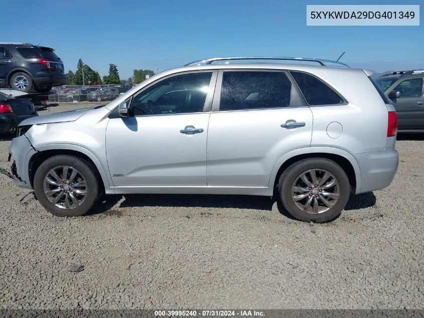 2013 Kia Sorento Sx V6 VIN: 5XYKWDA29DG401349 Lot: 39995240