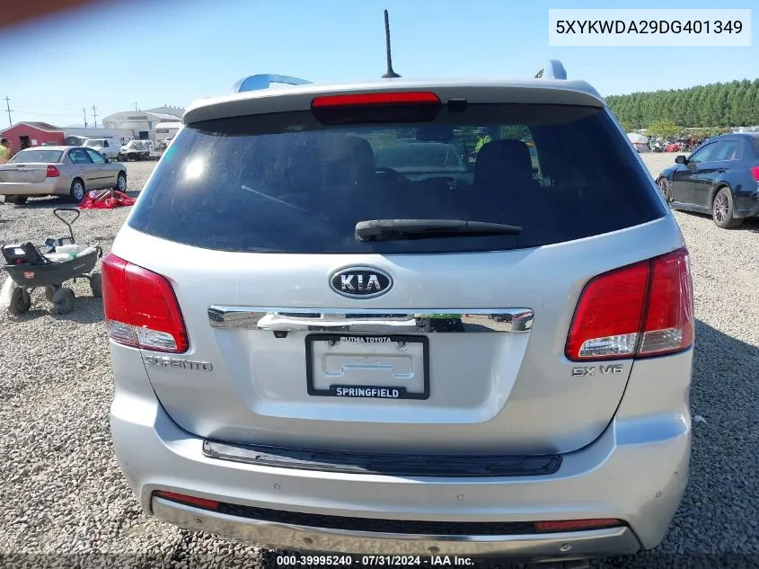 2013 Kia Sorento Sx V6 VIN: 5XYKWDA29DG401349 Lot: 39995240