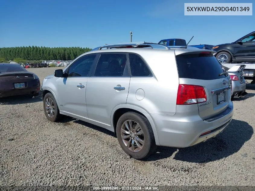 2013 Kia Sorento Sx V6 VIN: 5XYKWDA29DG401349 Lot: 39995240