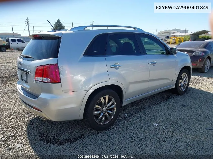 2013 Kia Sorento Sx V6 VIN: 5XYKWDA29DG401349 Lot: 39995240