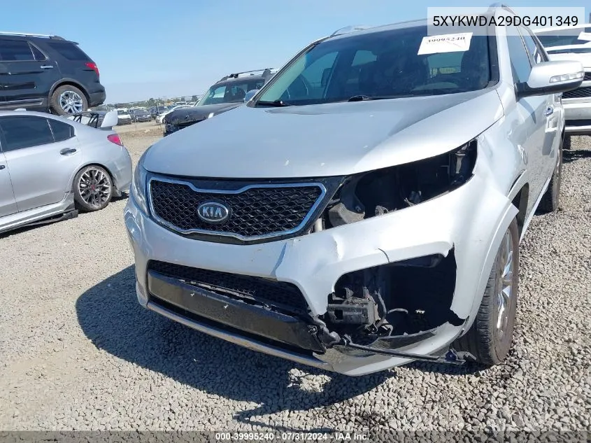 5XYKWDA29DG401349 2013 Kia Sorento Sx V6