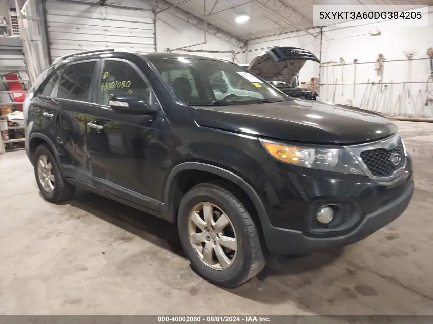 2013 Kia Sorento Lx VIN: 5XYKT3A60DG384205 Lot: 40002080