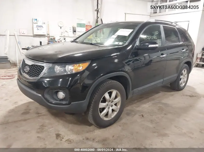 2013 Kia Sorento Lx VIN: 5XYKT3A60DG384205 Lot: 40002080