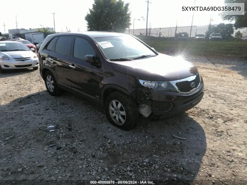 2013 Kia Sorento Lx VIN: 5XYKTDA69DG358479 Lot: 40008878