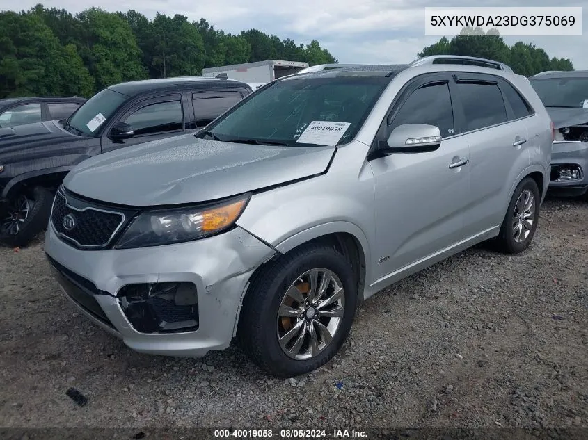 5XYKWDA23DG375069 2013 Kia Sorento Sx V6