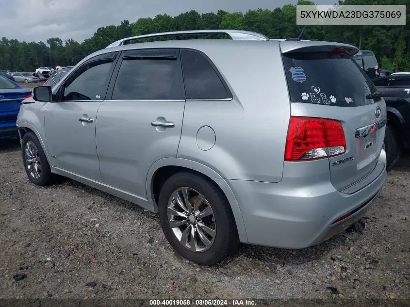 5XYKWDA23DG375069 2013 Kia Sorento Sx V6