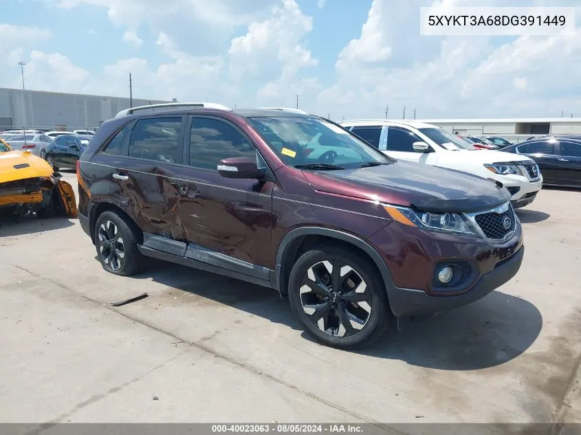 2013 Kia Sorento Lx VIN: 5XYKT3A68DG391449 Lot: 40023063