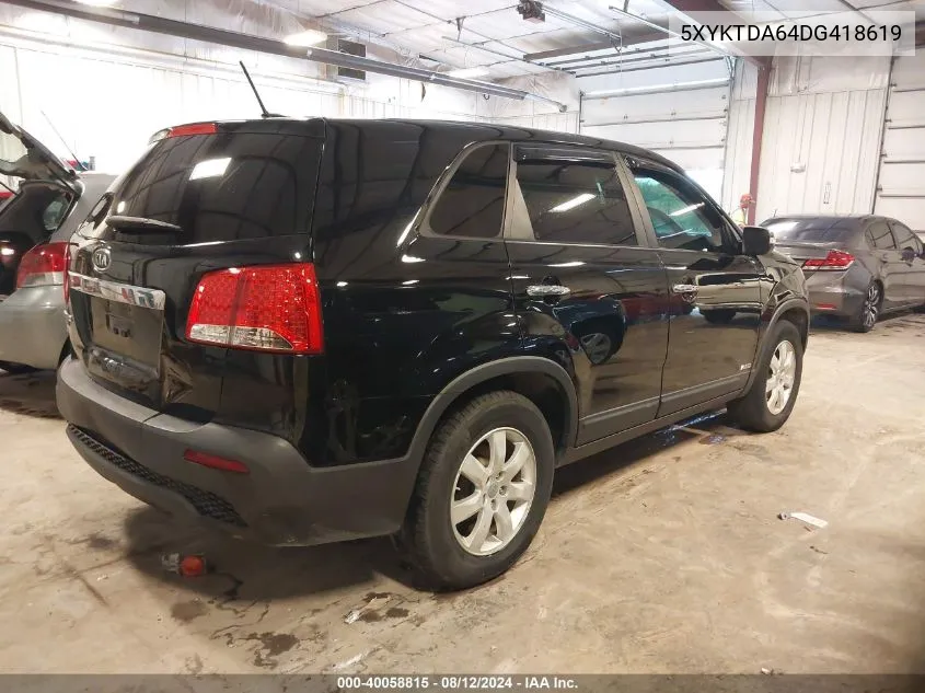 5XYKTDA64DG418619 2013 Kia Sorento Lx