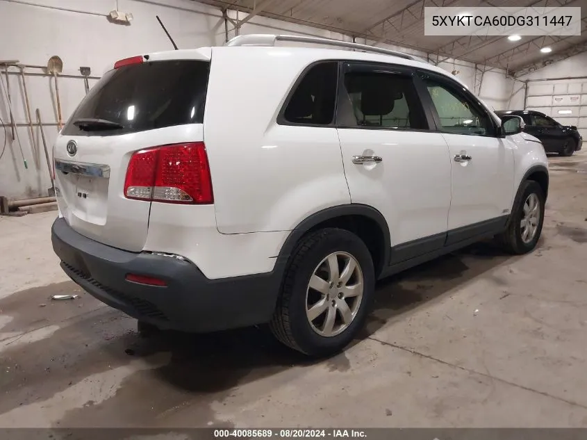 2013 Kia Sorento Lx VIN: 5XYKTCA60DG311447 Lot: 40085689