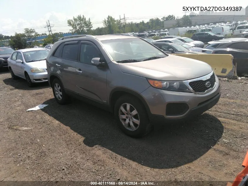 2013 Kia Sorento Lx V6 VIN: 5XYKTDA27DG349387 Lot: 40111568