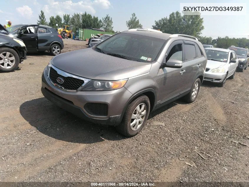 2013 Kia Sorento Lx V6 VIN: 5XYKTDA27DG349387 Lot: 40111568