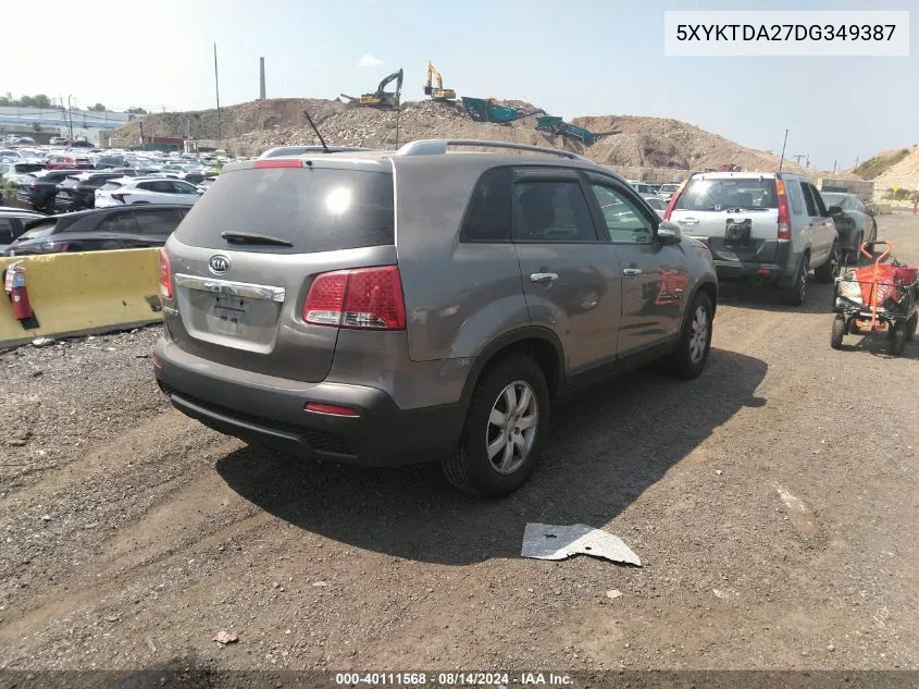 5XYKTDA27DG349387 2013 Kia Sorento Lx V6