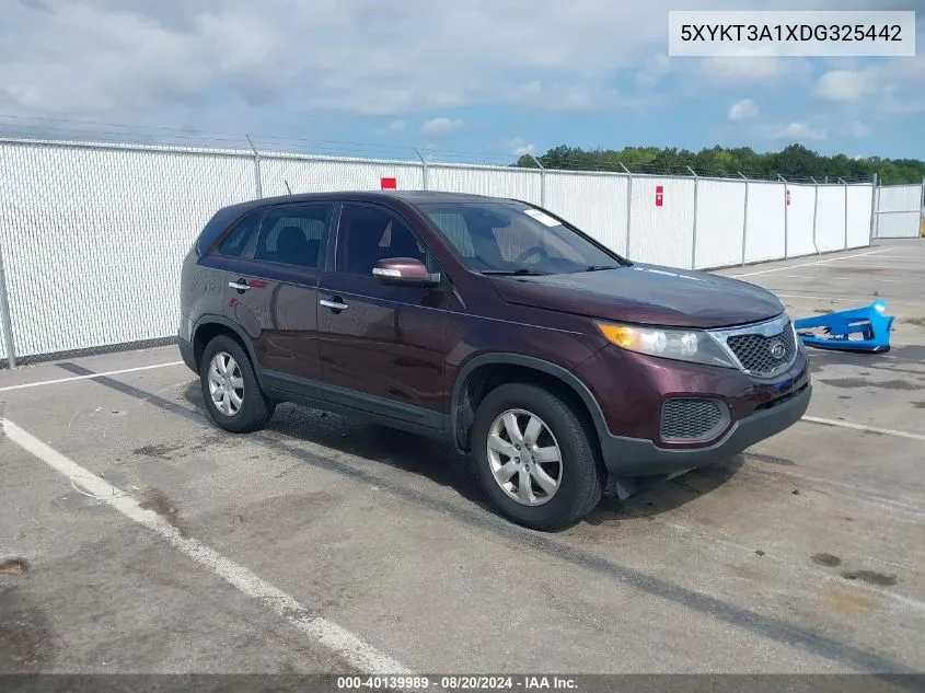 2013 Kia Sorento Lx VIN: 5XYKT3A1XDG325442 Lot: 40139989