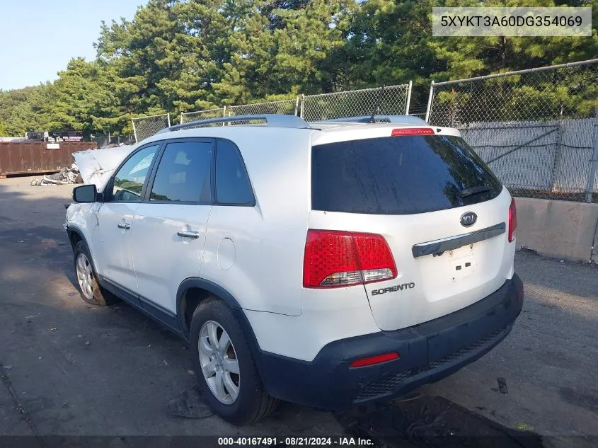 2013 Kia Sorento Lx VIN: 5XYKT3A60DG354069 Lot: 40167491