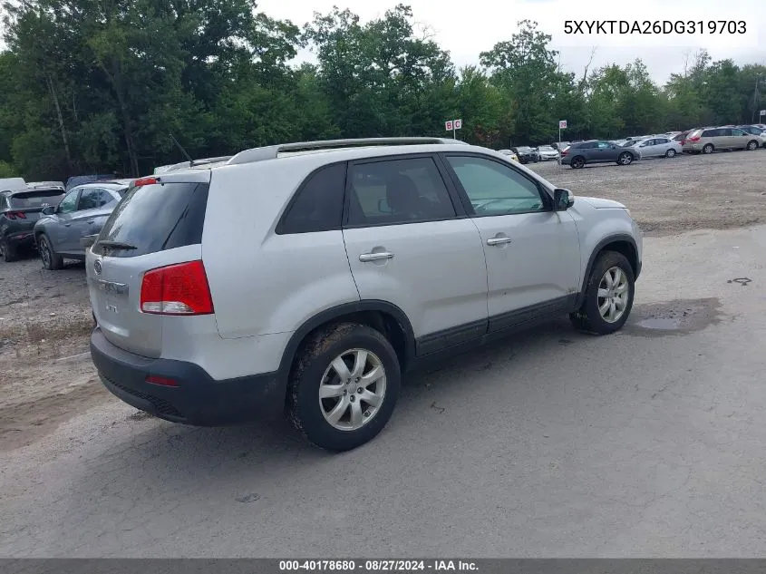 5XYKTDA26DG319703 2013 Kia Sorento Lx V6