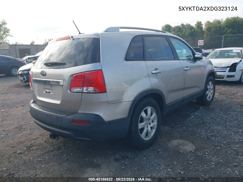 5XYKTDA2XDG323124 2013 Kia Sorento Lx V6