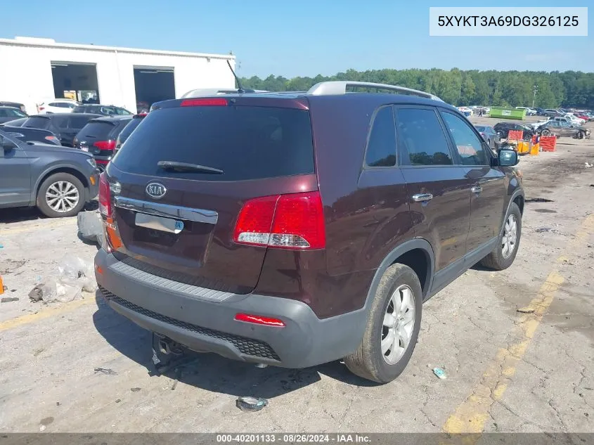 2013 Kia Sorento Lx VIN: 5XYKT3A69DG326125 Lot: 40201133