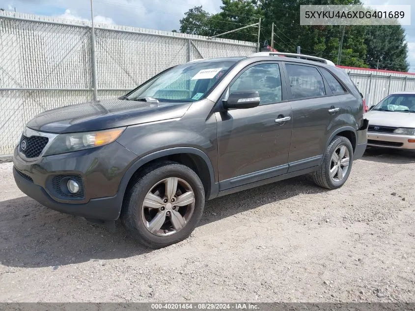 2013 Kia Sorento Ex VIN: 5XYKU4A6XDG401689 Lot: 40201454