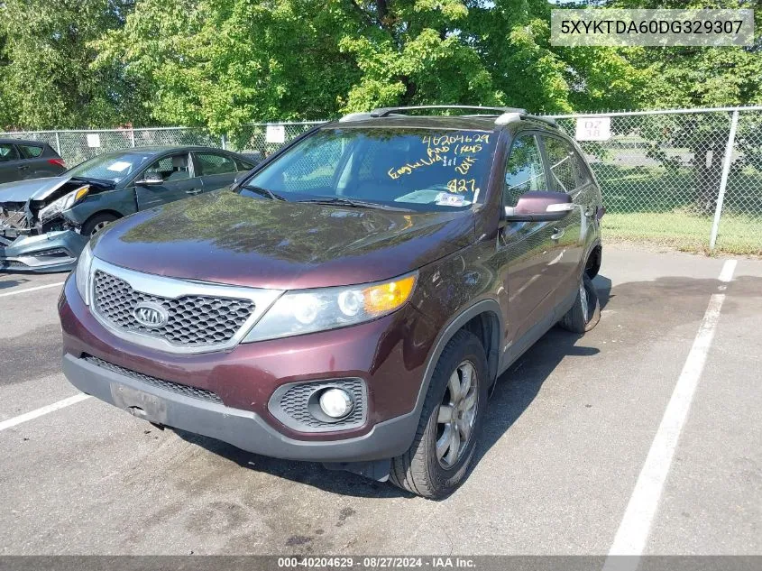 2013 Kia Sorento Lx VIN: 5XYKTDA60DG329307 Lot: 40204629