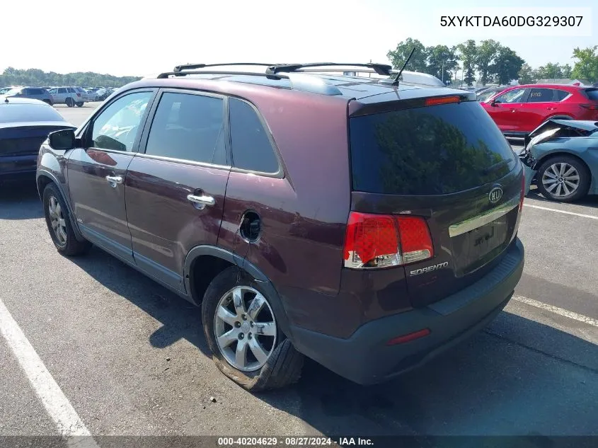 5XYKTDA60DG329307 2013 Kia Sorento Lx